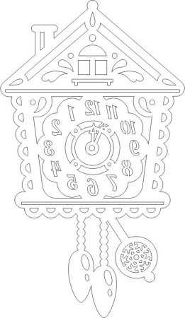 Вытыканки на окна новогодние часы