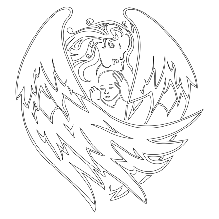 Вытынанка ангел