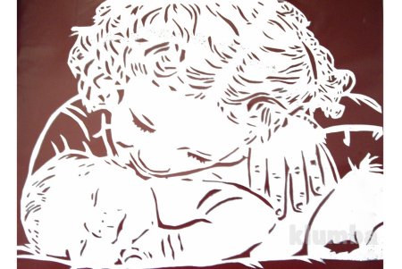 Трафарет ангела для вырезания