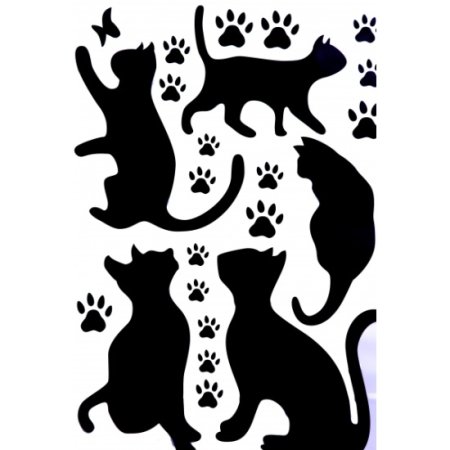 Трафареты кошек для декора