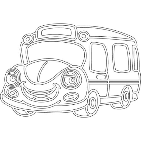 Трафарет машины автобус
