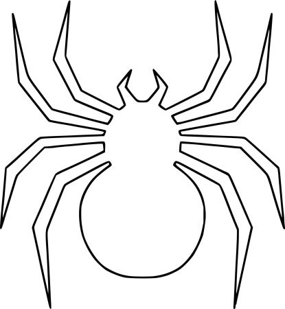 Паук раскраска