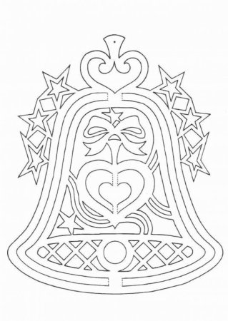 Трафареты на окна новогодние колокольчики