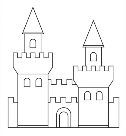 Замок трафарет