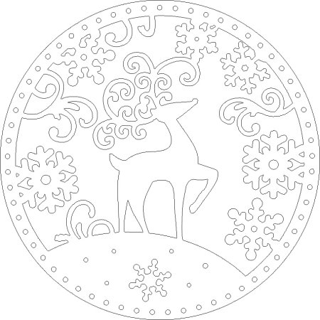 Кружевные трафареты на новый год