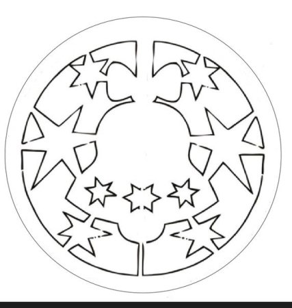 Новогодние украшения трафареты