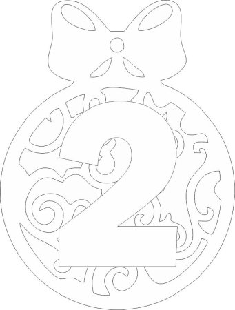 Цифра 2 резная