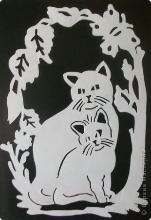 Вытынанка кошка