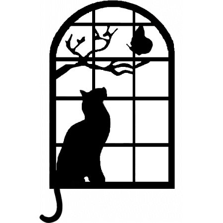 Трафарет для батика кошки