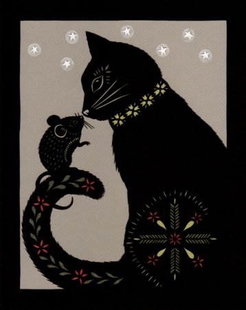 Вытынанка кошка