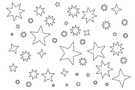 Трафарет для вырезания звезд