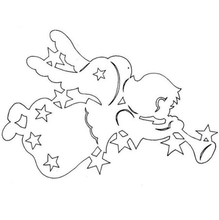 Месяц трафарет на новый год