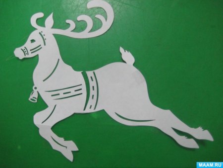 Снежная Королева олень вытынанка