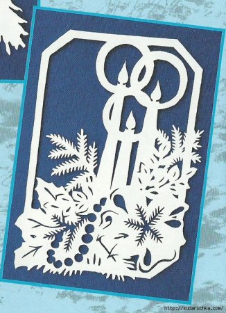 Открытка в технике вытынанка
