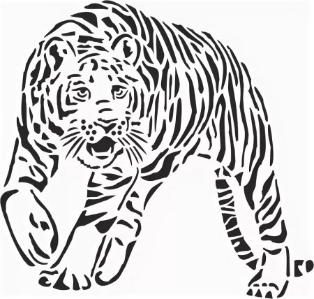 Вытынанка тигр большой (50 фото)