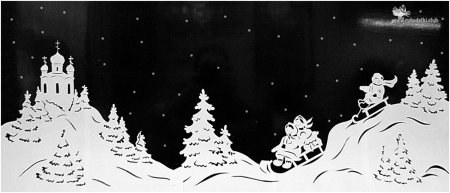 Новогодний сугроб на окна
