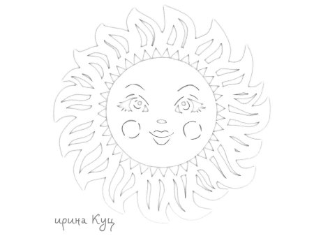 Вытынанка солнышко