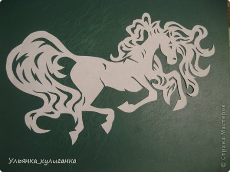 Вытынанка Единорог