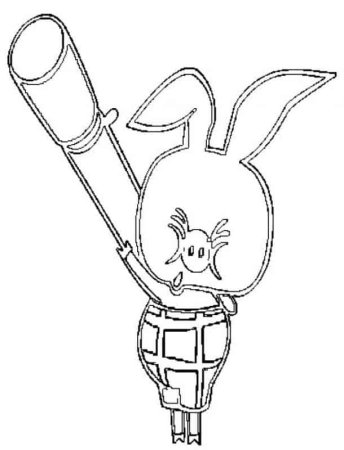 Вытынанка Пятачок с ружьем