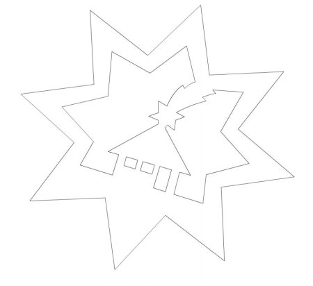 Новогодние трафареты звезды
