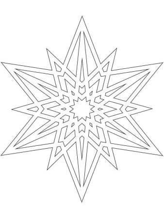 Снежинка раскраска