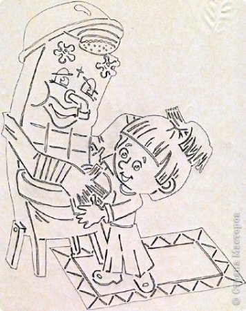 Буратино рисунок