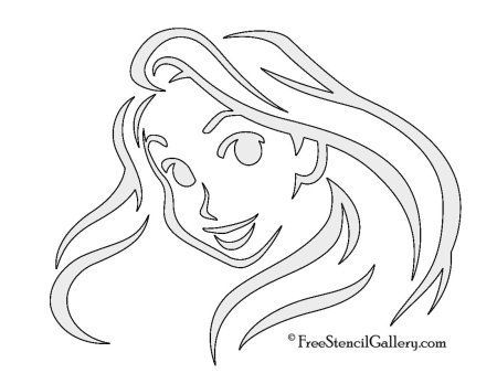 Трафарет принцессы