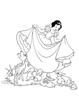 Раскраска Белоснежка