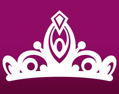 Корона принцессы трафарет