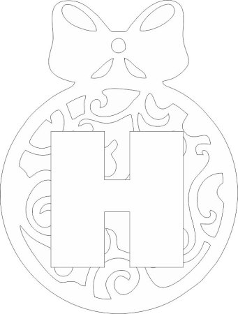 Новогодние буквы для вырезания