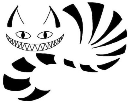 Чеширский кот раскраска