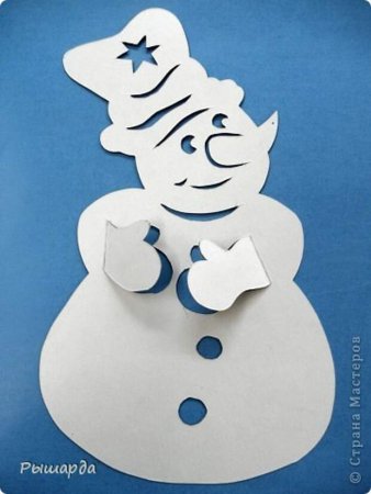 Снеговики для украшения окон