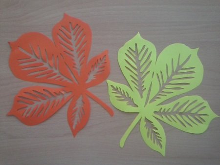 Резные листья из бумаги
