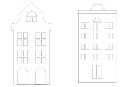 Домик трафарет