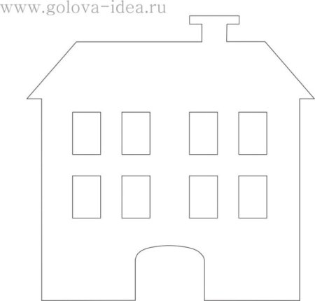 Домик трафарет