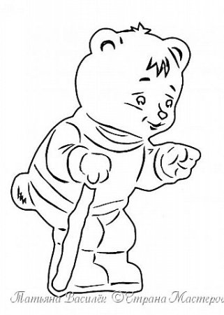 Вытынанка медведь