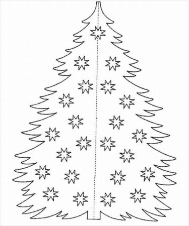 Трафарет "елка"