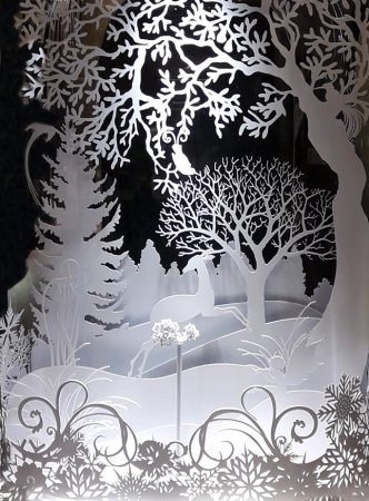 Вытынанки зимние деревья