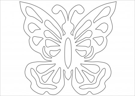 Бабочки трафарет для вырезания