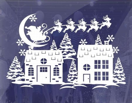 Композиции из трафаретов на окна