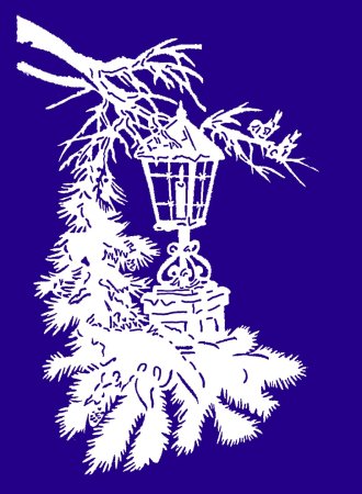 Трафареты на окна новогодние