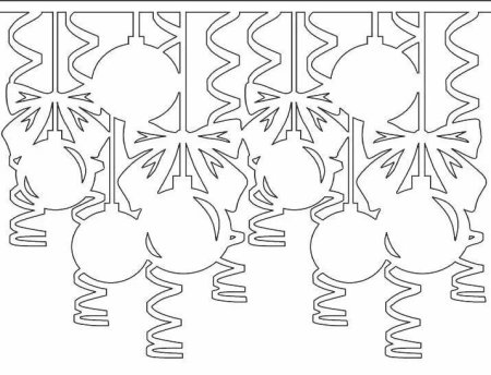 Новогодние трафареты на окна гирлянда