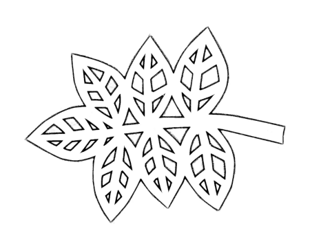 Вытынанки осенние листья