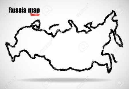 Контурная карта России раскраска для детей