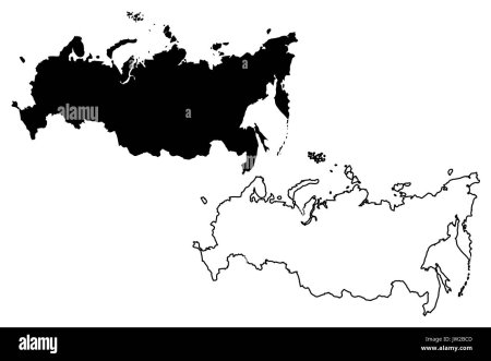 Контурная карта политико административное деление России