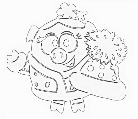 Вытынанки Смешарики новогодние