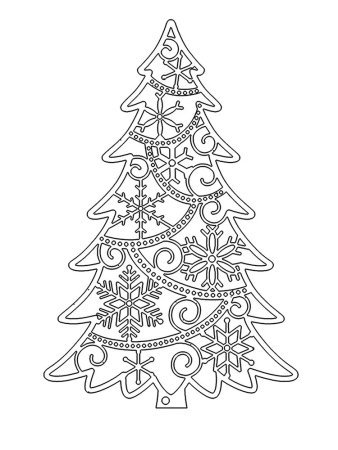 Новогодние трафареты белка