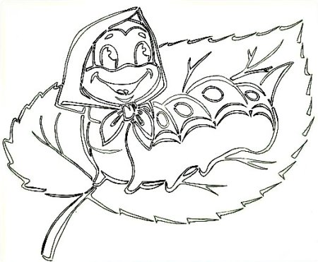 Вытеканка гесеница на Листие