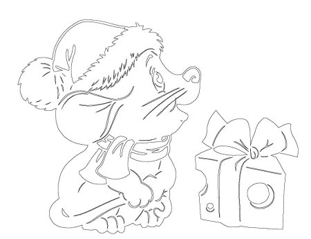 Вытынанки новогодние подарки на окна