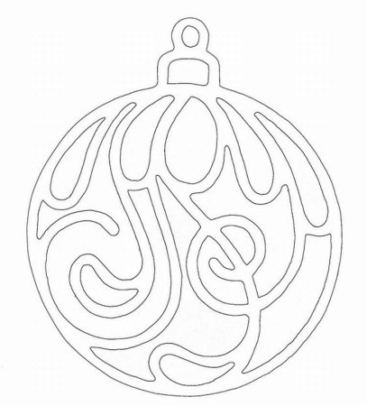 Вытынанки на окна новогодние елочные игрушки